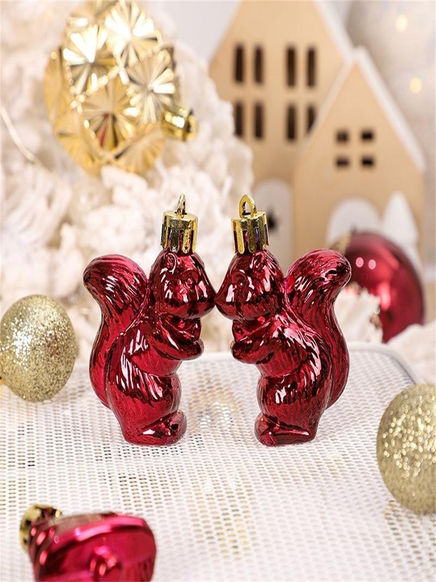 42 Piece Christmas Ball Ornaments Set Hand-Painted Bulk - Product image 4