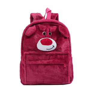 毛绒包包双肩包女生可爱小熊怪兽卡通少女书包学生电脑背包大容量