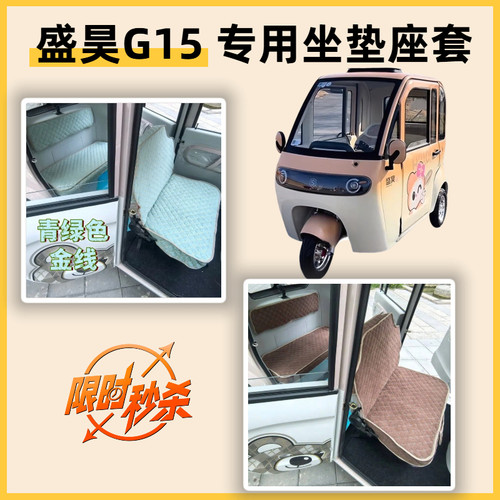 盛昊G15座套SH1000DZK-16A全封闭电动三轮车坐垫新款防晒四季通用