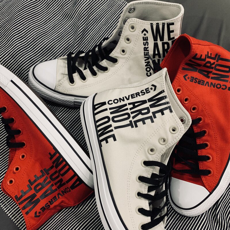 匡威新款allstar字母印花透气高帮男女休闲帆布鞋165467c 165468c