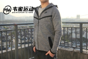 043 NikeTechKnitWindrunner男子针织连帽夹克728686