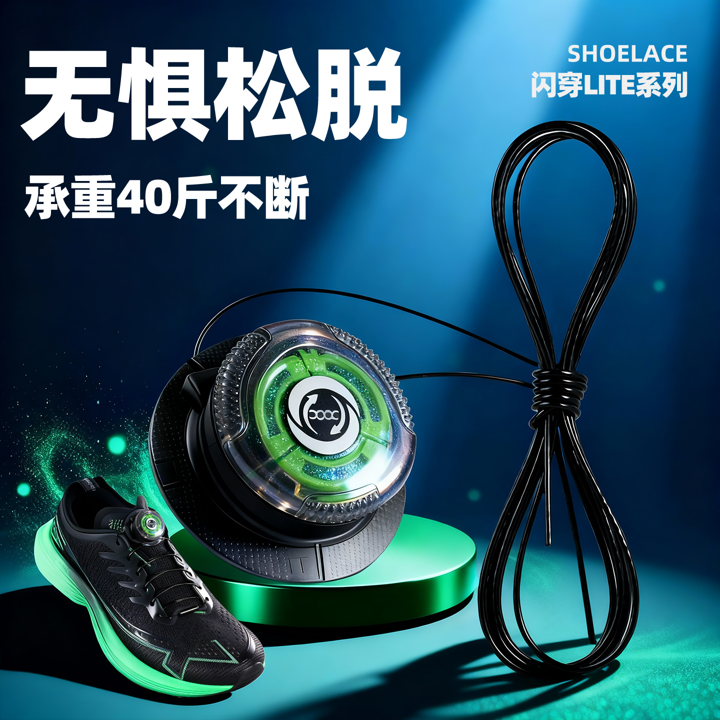 【承重40斤】不松脱旋转纽扣鞋带