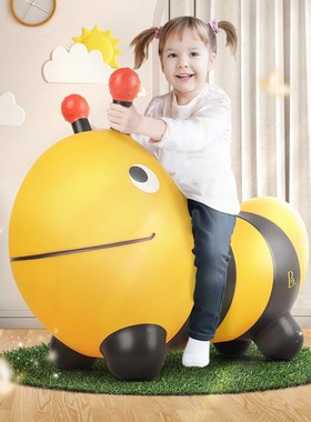 btoys比乐跳跳马弹跳大黄蜂羊角球充气玩具宝宝弹跳类运动玩具