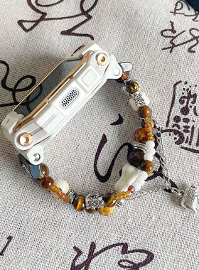 复古小吉象diy手链适用小天才电话手表表带Z10/Z9/Z7/Z6A/Z6S配件Q1A腕带Z1Z2/Z3保护壳通用D2新品Z5/Z8A套