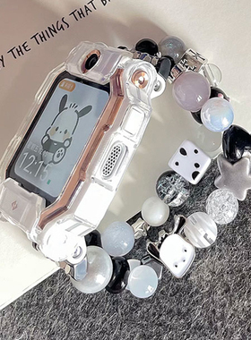 趴恰狗款适用小天才电话手表表带Z9/Z8/Z7/Z6A/Z6S/Q1A配件D1通用D2腕带Z5/Q1C/Q1R手链表带套Z1/Z2保护壳