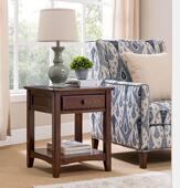 美式 实木沙发边几客厅沙发角几储物柜床头边柜正方形带抽屉小边桌