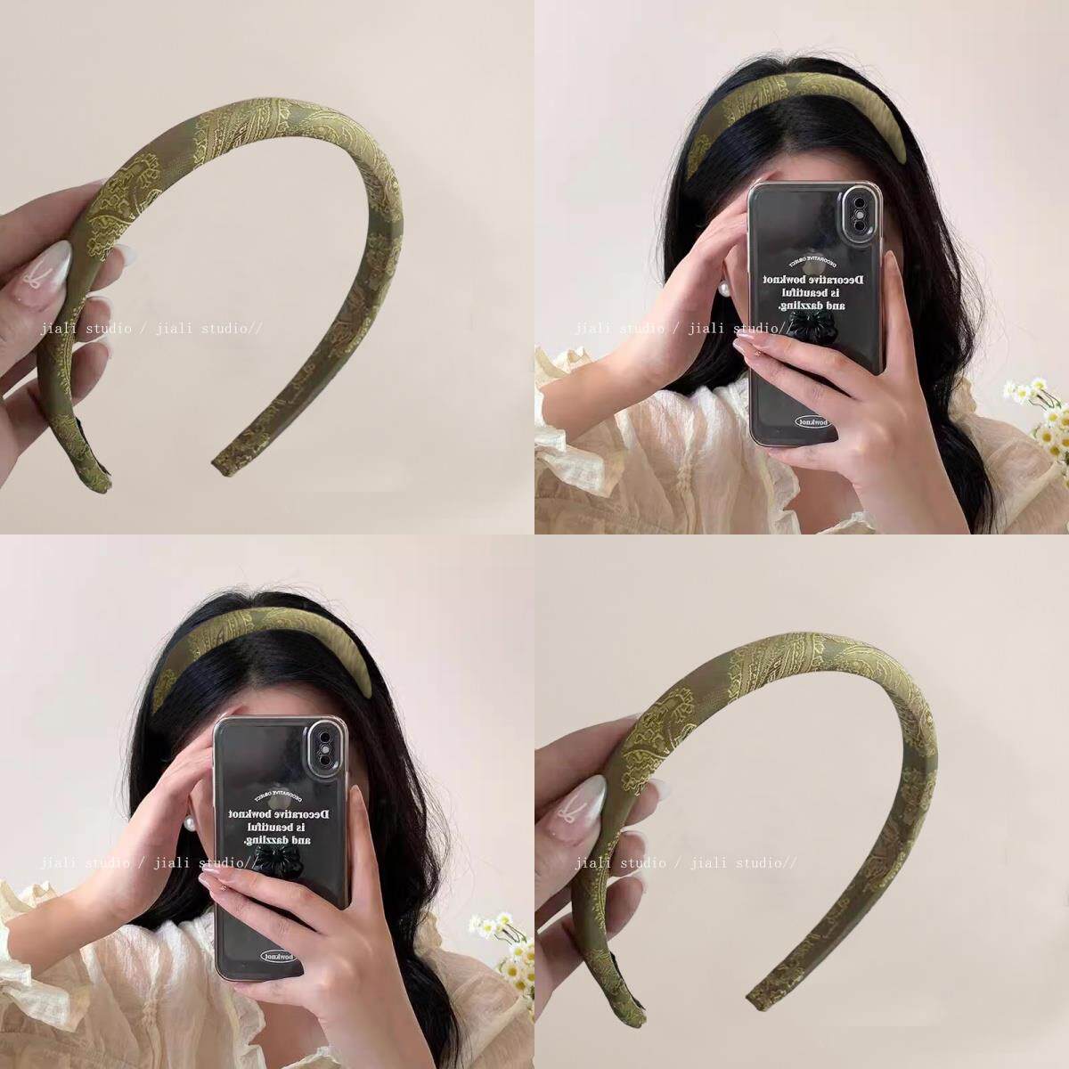 复古暗纹发箍女优雅旗袍头饰头窟发箍2025新款高端女款夏季简约风