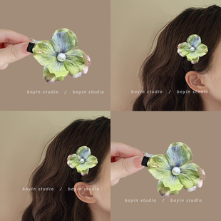 红色复古彼岸花头饰红花发夹花朵头花国风旗袍新中式古风和服发饰