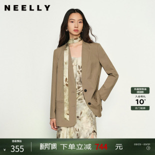 外套女廓形显瘦上衣 休闲百搭西装 NEELLY纳俪商场同款 春秋新款