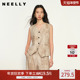 秋冬新款 时尚 扎染休闲无袖 NEELLY纳俪商场同款 马甲女极简个性 上衣