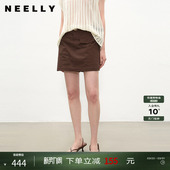 女百搭通勤裙裤 NEELLY纳俪商场同款 复古休闲显瘦短裤 新款 夏季