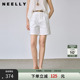 夏季 女简约高腰直筒短裤 新款 休闲舒适短裤 时尚 NEELLY纳俪商场同款