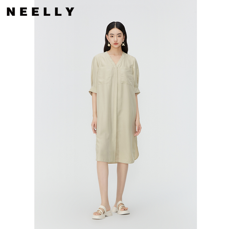 NEELLY纳俪直筒连衣裙