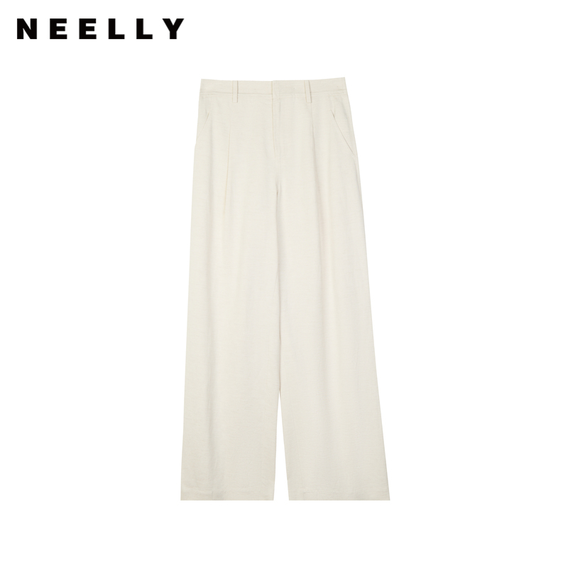 NEELLY纳俪商场同款白色休闲裤