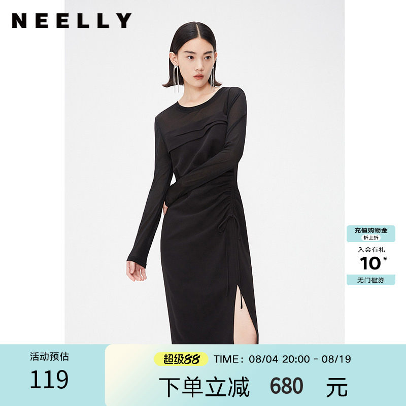 NEELLY商场同款显瘦连衣裙