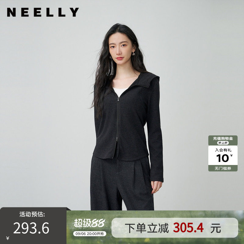 NEELLY纳俪商场同款冬季新款休闲通勤短外套女运动风百搭简约上衣