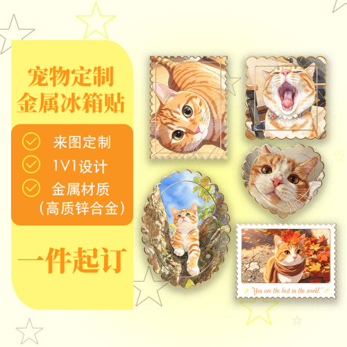 宠物金属冰箱贴1V1定制高品质