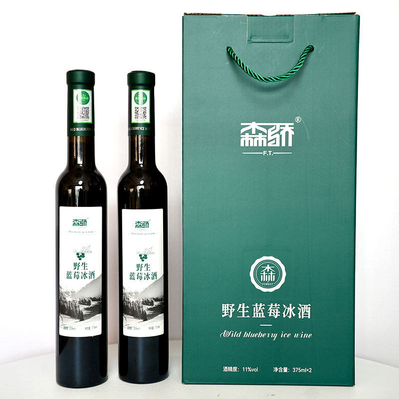 森骄野生蓝莓冰酒375ml/支蓝莓干红