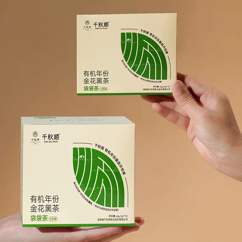 千秋顺袋装茶金花黑茶45g/盒