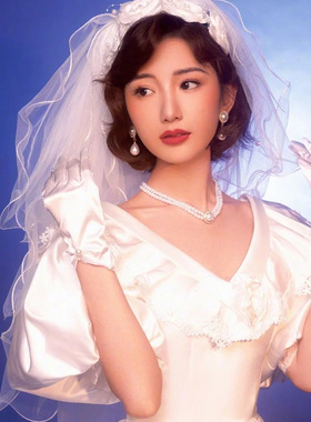 新娘结婚手套婚纱手套短款缎面