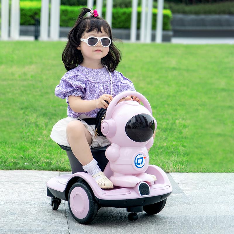 正品儿童电动车网红太人空成人滑板车遛娃女遥宝宝可坐可控漂移车