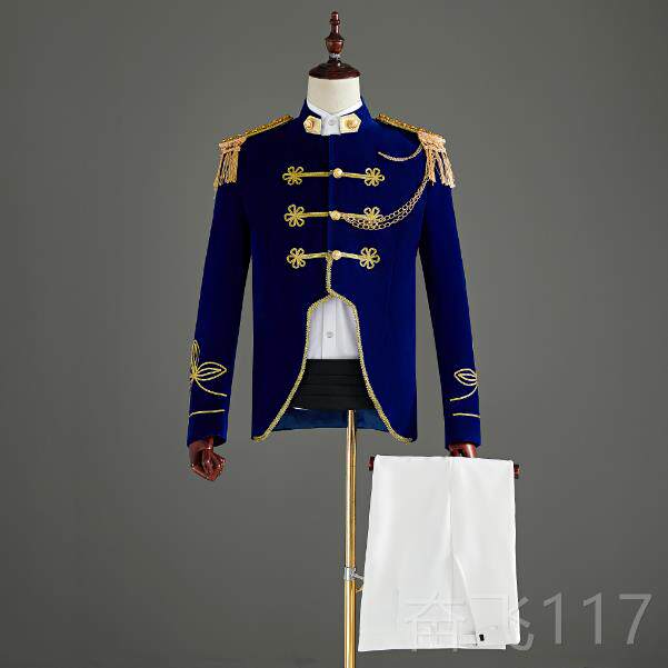 正品222适新款蓝黑欧式宫廷装男女制服夜场礼服用1825岁 夜0场礼