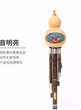 正品器学葫芦丝 乐 初 演奏型紫竹三音葫芦丝C调 降B调 F调G调 筚