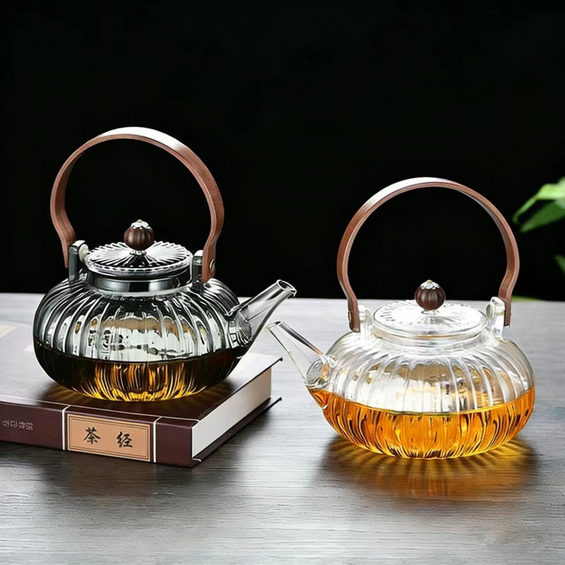 高硼硅玻璃提梁煮茶壶电陶炉用