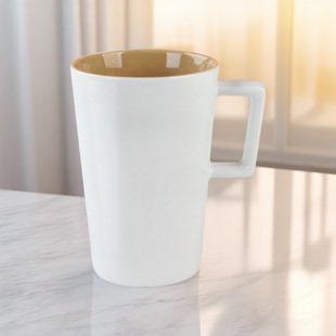 马克杯牛奶杯咖啡杯家用早餐杯色釉水杯 三环陶瓷北欧个性