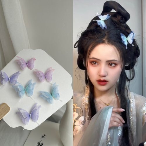 绢纱头饰汉服古风超仙