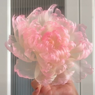 原创 芳华2版 牡丹真丝烫花发饰套装汉服配饰唐风古风发饰