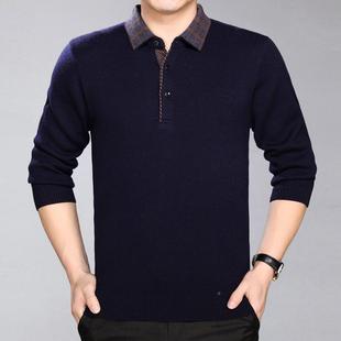 保暖商务羊绒11A89 秋冬款 厚休闲毛衣新加打底羊绒针衫 男式 男装