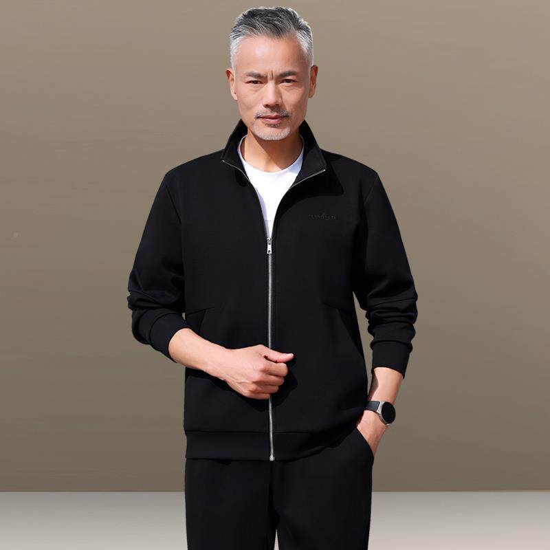 爸爸春装中老年装休运男动服套士春秋季爸爸装闲父亲82072222开衫