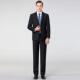 公务员工作服新 商休务闲试面职业正装 男士 羊毛礼西服二粒扣黑套装