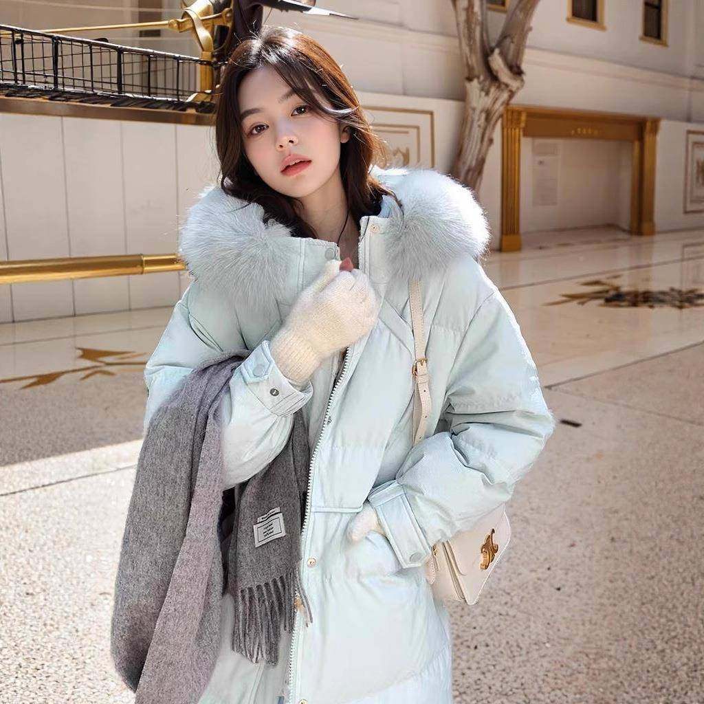 过品牌品143正撤柜零下30白度服鹅绒羽绒女东北超厚膝2025冬新款