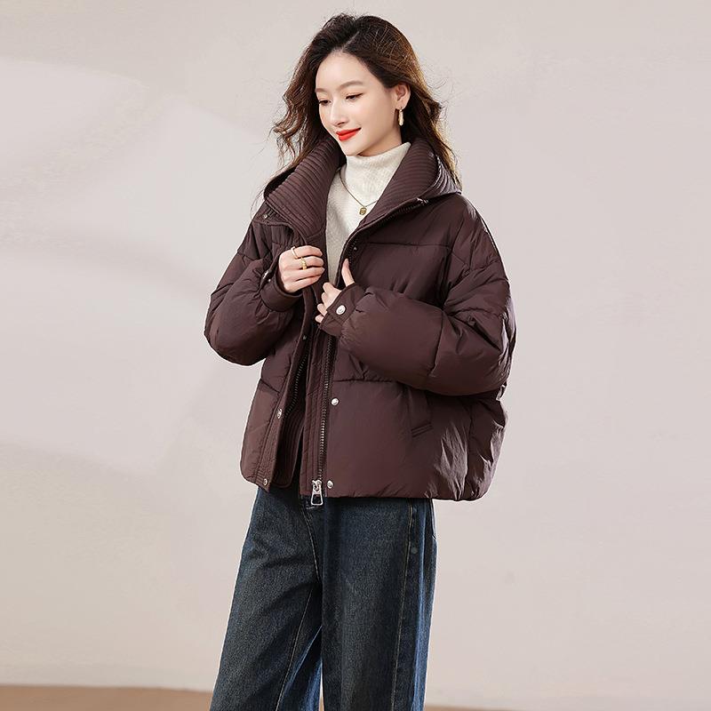 女式棉冬季新品寒保F2506-10暖连帽棉短袄款防宽衣松百搭时尚面包