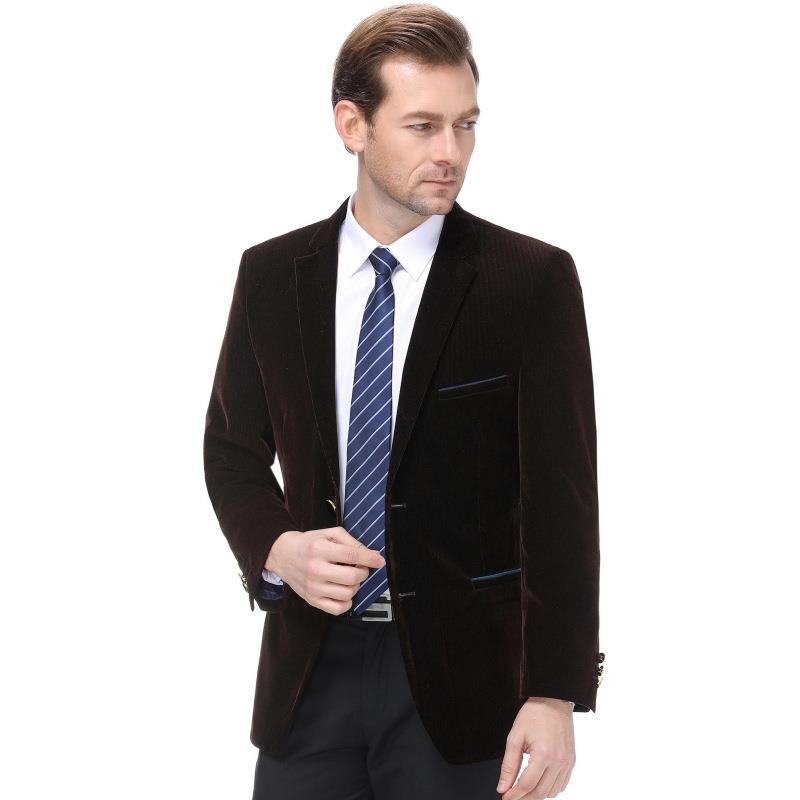 202秋冬季羊毛服中单年男士爸爸装西时尚休闲灯芯绒8836-MV西装4