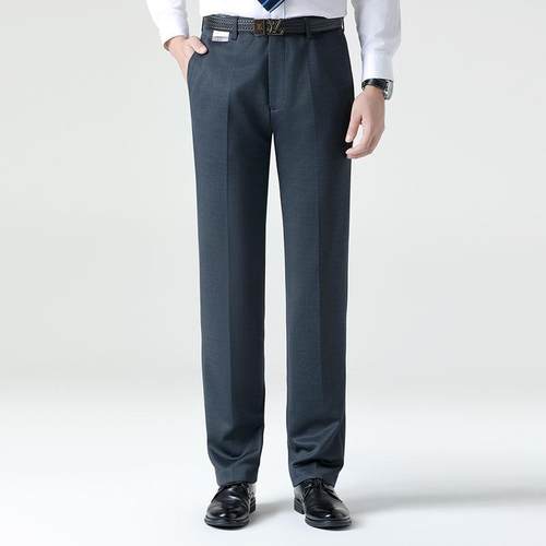 年秋冬季端款弹力男士西裤厚商务高中爸爸装免烫休闲911西装百搭