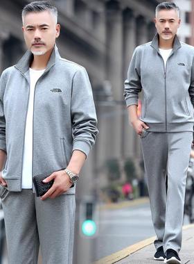 年新款春季中时老年爸爸装三件运套男士动尚休闲服77601套装春秋