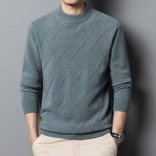 衣男半高领毛套纯色羊绒衫 9507 纯羊%毛衫 男士 针头织打 KK秋冬新款