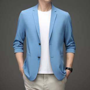 新款 P潮西流服男春秋季 高端商男务休闲西婚礼服青 品牌中年2212