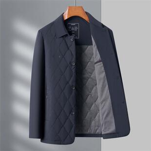 轻薄棉衣务86818男秋冬季 保 暖中老年爸爸翻领商休闲棉棉服扣子款