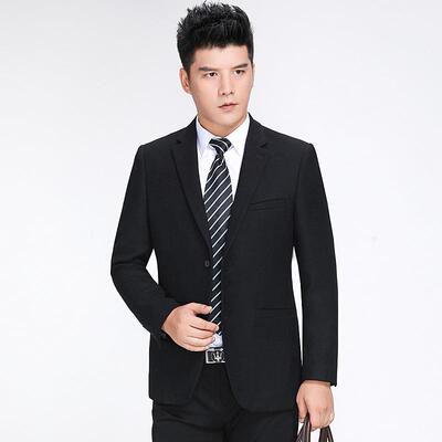 秋冬新款西服男装年男休士中羊毛单西装外套商务闲纯色西A1830-SP