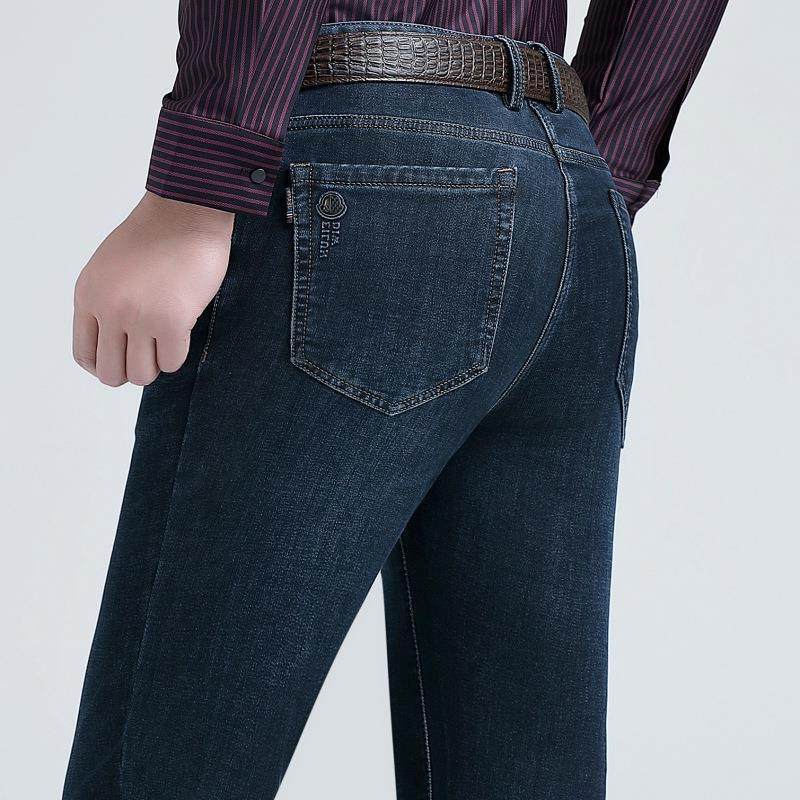 202力5秋8975-KY季新款直牛仔裤中年男士商务休闲弹宽冬松爸爸装