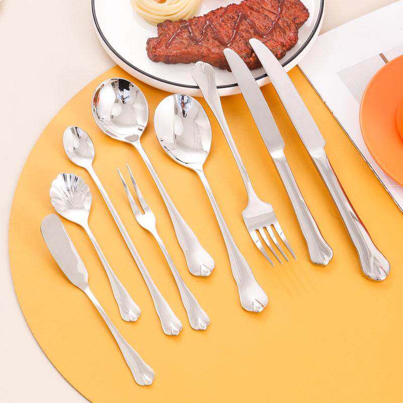 亮面水滴刀叉勺套装酒店商用摆台西不锈钢牛排餐具水果叉子公用勺,餐饮具,西餐餐具套装,淘宝优惠券,粉丝福利购,淘宝优惠卷