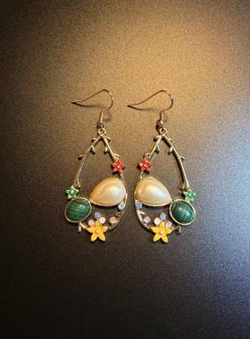 开花的橄榄 Vintage古着  Whimsical Petals耳环 耳饰