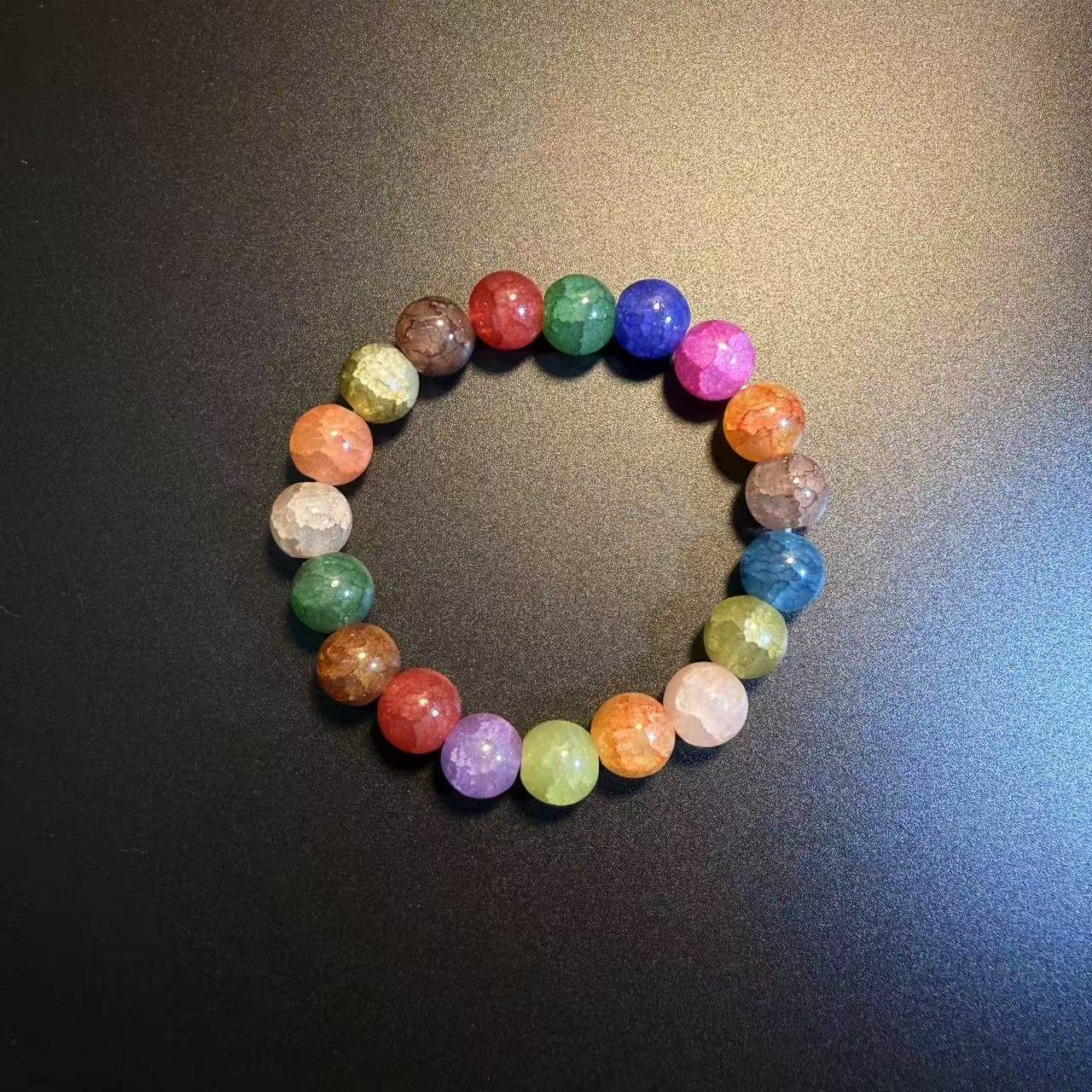 开花的橄榄 Vintage古着 Chakra Bead彩色天然石手串 串珠手链图片