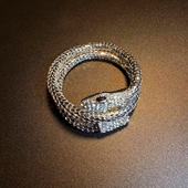橄榄 Vintage古着 Vivid 开花 Snake Bangle银色蛇形手链镯