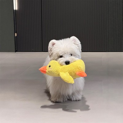 小黄鸭发声耐咬磨牙狗玩具