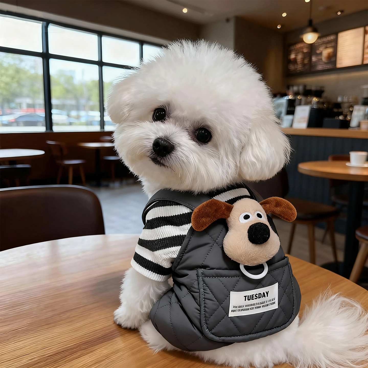 狗狗衣服秋冬装保暖比熊泰迪博美四脚衣宠物猫咪服装加绒加厚棉衣